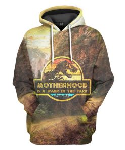 Gearhumans 3D Motherhood Like A Walk In The Park Mothers Day Gift Custom Tshirt Hoodie Apparel GW26039 3D Apparel Hoodie S