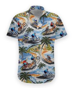 Gearhumans 3D Mountain Biking Hawaii Shirt hawaii Short Sleeve Shirt S
