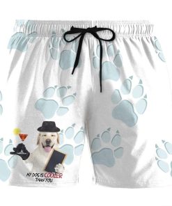 Gearhumans 3D My Dog Is Cool Custom Beach Shorts Swim Trunks GL24065 Men Shorts Men Shorts S 