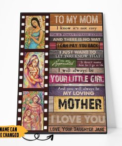 Gearhumans 3D My Loving Mom Happy Mothers Day Custom Name Canvas GS15042139 Canvas 1 Piece Non Frame M