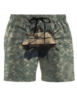 Gearhumans 3D My M1 Abrams Tank Break Through Shorts Custom Beach Shorts Swim Trunks GO15062110 Men Shorts Men Shorts S 