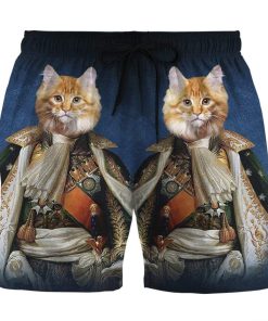Gearhumans 3D Napol??on Persian Cat Custom Beach Shorts Swim Trunks GL30067 Men Shorts Men Shorts S 