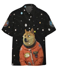 Gearhumans 3D NASA Doge Astronaut Custom Hawaii Shirt GO17052129 Hawai Shirt Short Sleeve Shirt S 