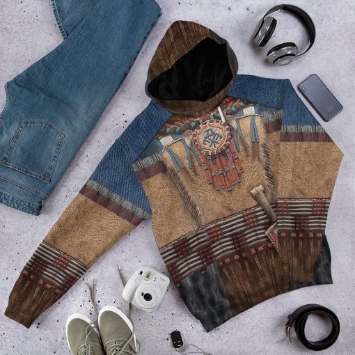 Gearhumans 3D Native America Tshirt Hoodie Apparel GB180327 3D Apparel