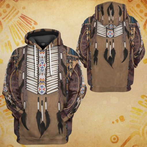 Gearhumans 3D Native America Tshirt Hoodie Apparel GB180329 3D Apparel