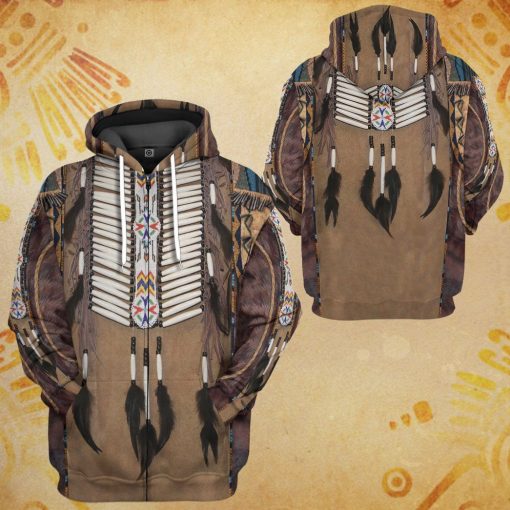 Gearhumans 3D Native America Tshirt Hoodie Apparel GB180329 3D Apparel