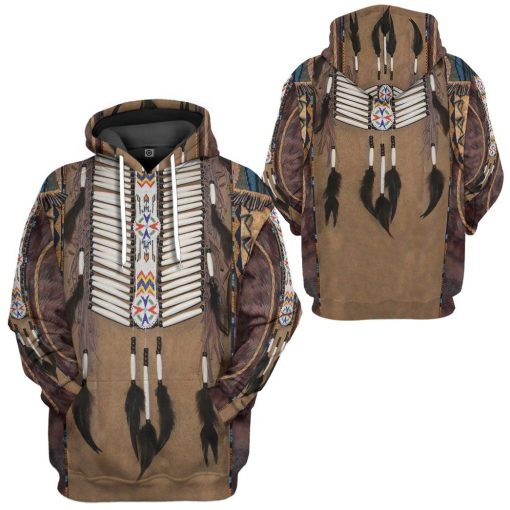 Gearhumans 3D Native America Tshirt Hoodie Apparel GB180329 3D Apparel