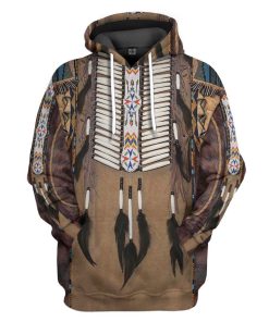 Gearhumans 3D Native America Tshirt Hoodie Apparel GB180329 3D Apparel Hoodie S 