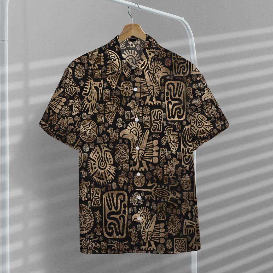 Gearhumans 3D Native American Ornaments Black And Gold Hawaii Shirt 5 Gearhumans 3D Native American Ornaments Black And Gold Hawaii Shirt ZK1805211 Hawai Shirt