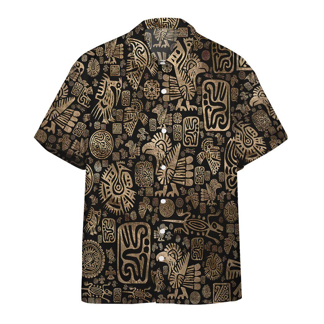 Gearhumans 3D Native American Ornaments Black And Gold Hawaii Shirt 1 Gearhumans 3D Native American Ornaments Black And Gold Hawaii Shirt ZK1805211 Hawai Shirt Short Sleeve Shirt S