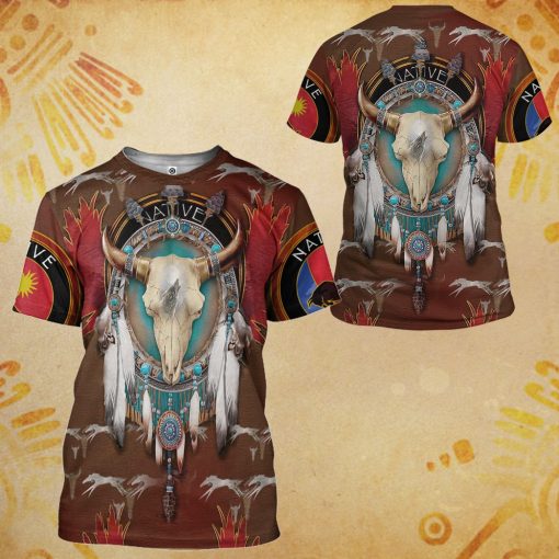 Gearhumans 3D Native American Tshirt Hoodie Apparel GB180325 3D Apparel