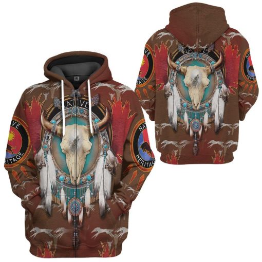 Gearhumans 3D Native American Tshirt Hoodie Apparel GB180325 3D Apparel