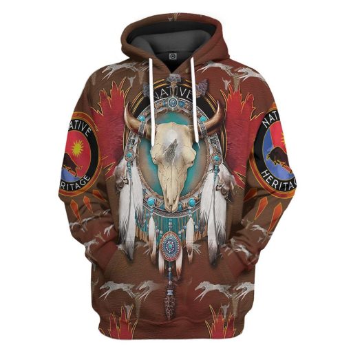 Gearhumans 3D Native American Tshirt Hoodie Apparel GB180325 3D Apparel Hoodie S