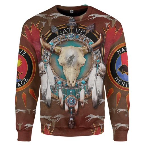 Gearhumans 3D Native American Tshirt Hoodie Apparel GB180325 3D Apparel Long Sleeve S