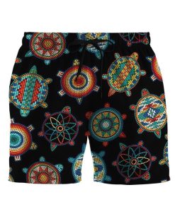 Gearhumans 3D Native American Turtles Southwest Custom Beach Shorts Swim Trunks GS11052123 Men Shorts Men Shorts S 