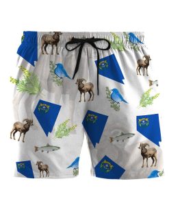 Gearhumans 3D Nevada Proud Custom Beach Shorts Swim Trunks GS31052125 Men Shorts Men Shorts S 