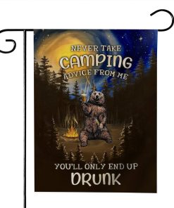 Gearhumans 3D Never Take Camping Advice From Me Custom Name Flag GW0807216 House Flag House Flag S 