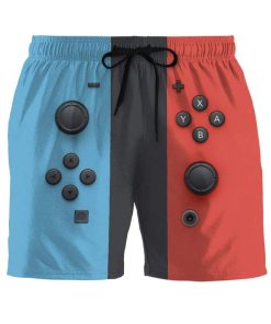 Gearhumans 3D Nintendo Switch Custom Beach Shorts Swim Trunk GW29044 Men Shorts Men Shorts S 
