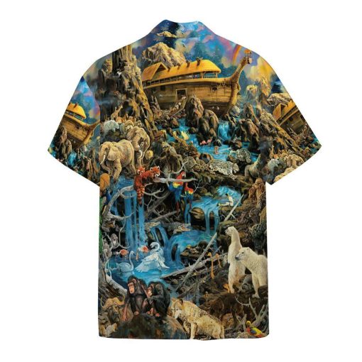 Gearhumans 3D Noah Animals Hawaii Shirt ZK2505212 Hawai Shirt
