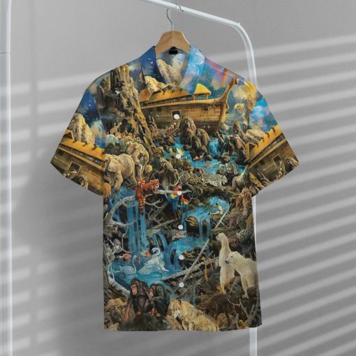 Gearhumans 3D Noah Animals Hawaii Shirt ZK2505212 Hawai Shirt