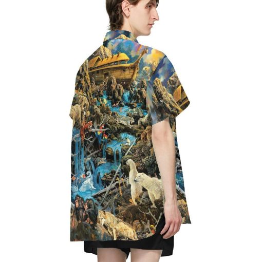 Gearhumans 3D Noah Animals Hawaii Shirt ZK2505212 Hawai Shirt