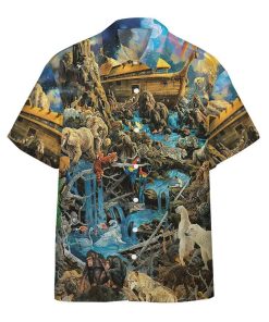 Gearhumans 3D Noah Animals Hawaii Shirt ZK2505212 Hawai Shirt Short Sleeve Shirt S 