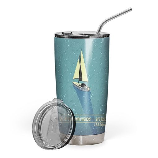 Gearhumans 3D Not All Those Who Wander Are Lost Tumbler 7 Gearhumans 3D Not All Those Who Wander Are Lost Tumbler ZK2405217 Tumbler Long 20oz