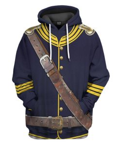 Gearhumans 3D Old US Calvary Uniform 1880 Custom Tshirt Hoodie Apparel GW2505212 3D Apparel Hoodie S 
