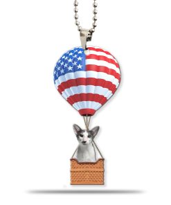 Gearhumans 3D Oriental Cat In Hot Air Balloon Custom Car Hanging GW10062119 Car Hanging Car Hanging/1 Pack 