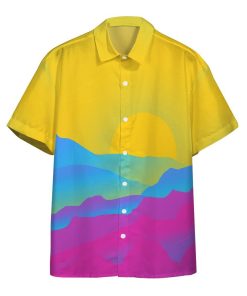 Gearhumans 3D Pans Pride Sunrise Custom Hawaii Shirt GS21052112 Hawai Shirt Short Sleeve Shirt S