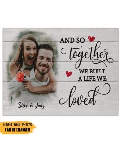 Gearhumans 3D Parents Day Built A Life We Love Custom Photo Custom Name Canvas GW0607214 Canvas Custom Photo/1 Piece Custom Photo/Non Frame M