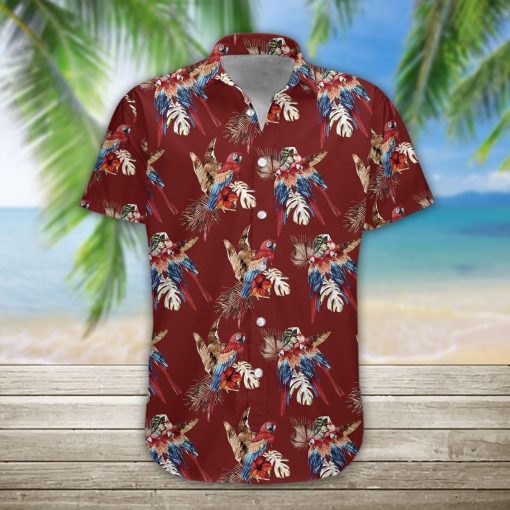 Gearhumans 3D Parrot Hawaii Shirt hawaii Short Sleeve Shirt