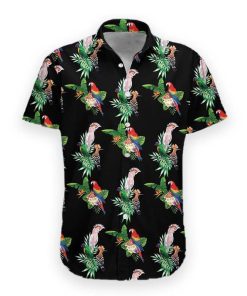 Gearhumans 3D Parrot Hawaii Shirt hawaii Short Sleeve Shirt S