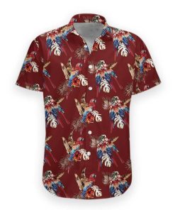 Gearhumans 3D Parrot Hawaii Shirt hawaii Short Sleeve Shirt S