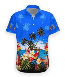 Gearhumans 3D Parrot Hawaii Shirt hawaii Short Sleeve Shirt S