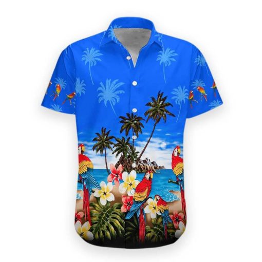 Gearhumans 3D Parrot Hawaii Shirt hawaii Short Sleeve Shirt S