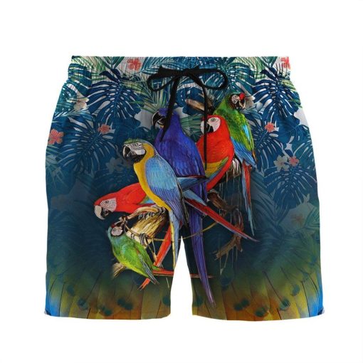 Gearhumans 3D Parrot Hawaii Shirt ZG-HW15072006 Hawai Shirt Men Shorts S