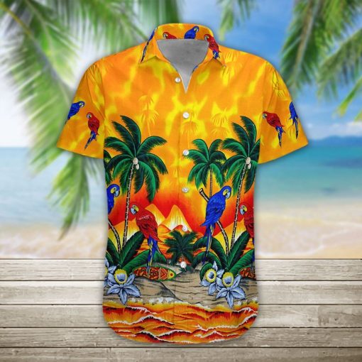 Gearhumans 3D Parrot Hawaii Shirt ZG-HW19072007 Short Sleeve Shirt