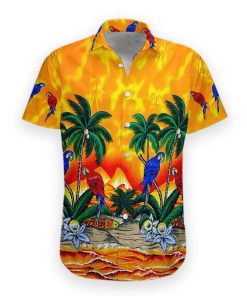 Gearhumans 3D Parrot Hawaii Shirt ZG-HW19072007 Short Sleeve Shirt S
