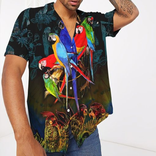 Gearhumans 3D Parrot Hawaii Shirt ZZ23036 Hawai Shirt