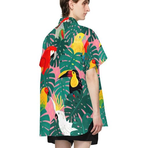 Gearhumans 3D Parrot Tropical Hawaii Shirt ZC13041 Hawai Shirt
