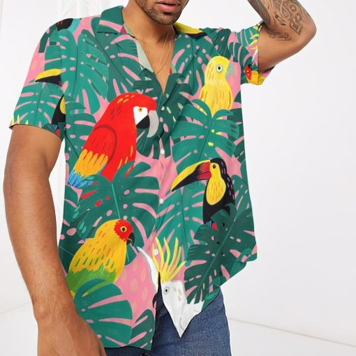 Gearhumans 3D Parrot Tropical Hawaii Shirt ZC13041 Hawai Shirt