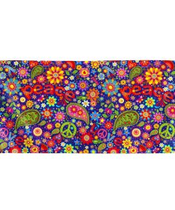 Gearhumans 3D Peace and Love Hippie Girl Custom Beach Towel GO25062113 Towel Towel 60''x30'' 