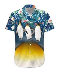 Gearhumans 3D Penguin Hawaii Shirt hawaii Short Sleeve Shirt S