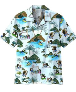 Gearhumans 3D Penguin Hawaii Shirt ZZ2505218 Hawai Shirt 