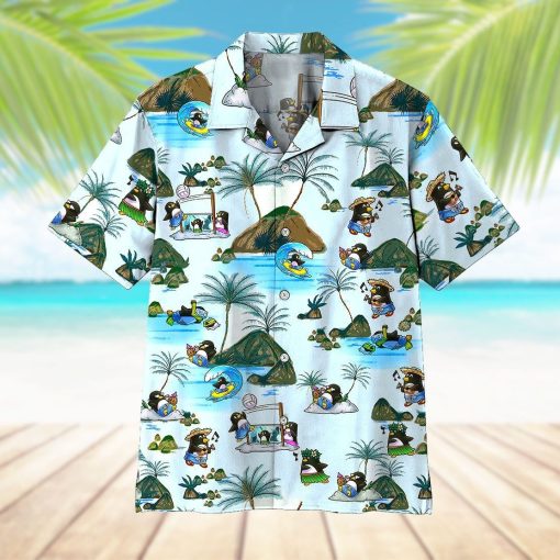 Gearhumans 3D Penguin Hawaii Shirt ZZ2505218 Hawai Shirt
