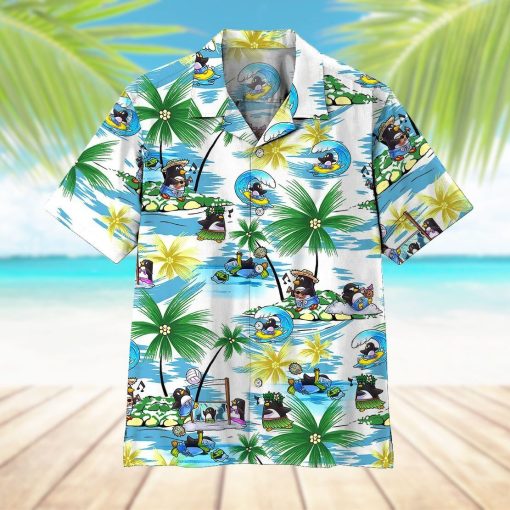 Gearhumans 3D Penguin Hawaii Shirt ZZ2505219 Hawai Shirt