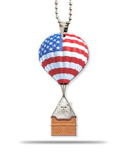 Gearhumans 3D Persian Cat In Hot Air Balloon Custom Car Hanging GW10062124 Car Hanging Car Hanging/1 Pack 