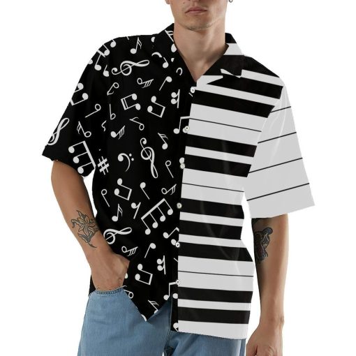 Gearhumans 3D Piano And Music Note Hawaii Shirt ZK2405219 Hawai Shirt