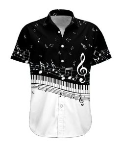 Gearhumans 3D Piano Hawaii Shirt hawaii Short Sleeve Shirt S